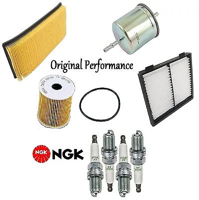 Tune Up Kit Cabin Air Oil Fuel Filters Spark Plugs For Volvo S40 L4 2004 • $72.34