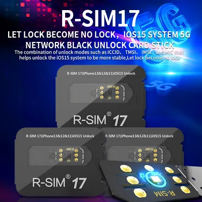 £11.98 • Buy R-SIM 17 Nano Unlock RSIM Card Fits For IPhone 13 12 Mini 12 Pro XS MAX 8 IOS15