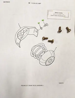 M416 M762 Trailer - Drain Valve Brackets - Hardware Kit • $6