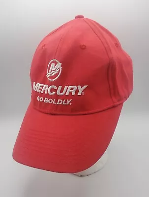 Mercury Marine Hat Go Boldly Adjustable Strap Red Boating Fishing Hat Cap • $9.79