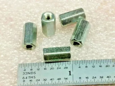 STEEL STANDOFFS  1/4 HEX  FEMALE-FEMALE  6-32 X 1/2  LONG  - 25 Pcs • $10.45