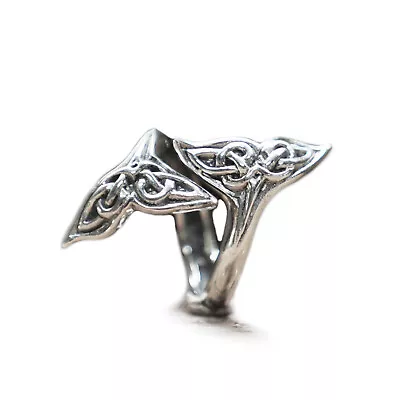 Mermaid Viking Ring Nautical Sterling Silver Anchor Navy Sailor Vintage Fish  • $65