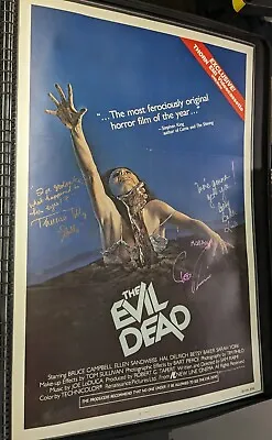 Evil Dead Original 27x41 One Sheet VHS / Beta Poster Cast Signed Ted Raimi +2 • $599.99