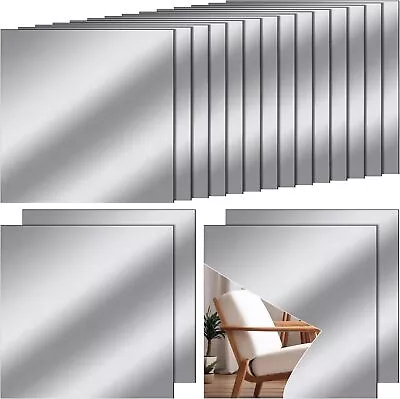 36 Pack Acrylic Flexible Mirror Sheets 12 X 12 In Mirror Tiles Self Adhesive • $54.99