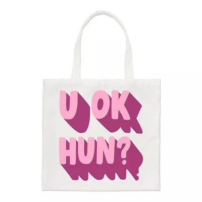 U Ok Hun Regular Tote Bag Sarcastic Humour Rude Work Employee Boss Lazy Shopper • £10.99