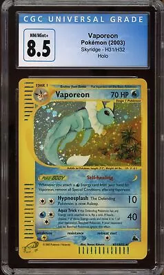 Pokemon Vaporeon Skyridge Holo Rare #H31 CGC 8.5 • $120