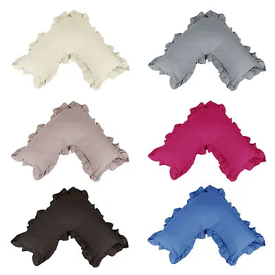 Cotton Polyester V Boomerang Shape Ruffled Pillowcase By Artex • $13.95