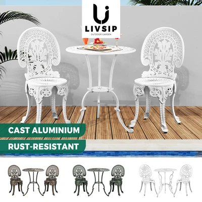 $199.90 • Buy Livsip Outdoor Dining Chairs Setting Bistro Set Patio Garden Furniture 3 Piece