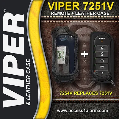 Viper 7251V 2-Way Remote Control WITH Leather Case - 7254V Upgrade For 5204V • $98.99