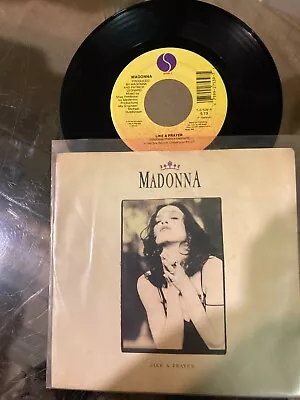 Madonna Like A Prayer Picture Sleeve And 45 Rpm Vinyl SIRE Excellent Cond 7  • $7.99