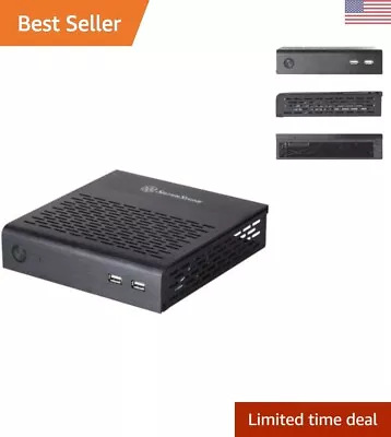 Thin Mini-ITX Media Center/HTPC Case - Aluminum Top Cover - Black • $127.99