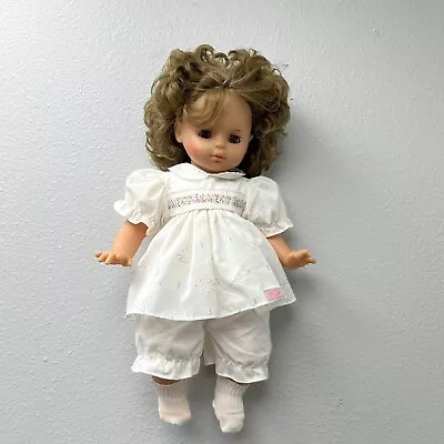 Vintage 1986 Max Zapf Doll. Germany Curly Light Brown Hair Brown Eyes • $112.78