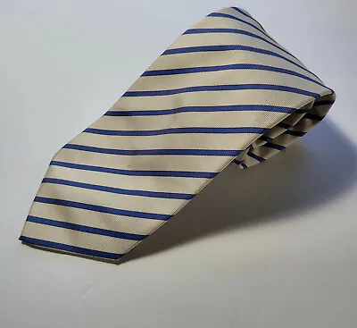 Pal Zileri Men's Blue Striped 100% Silk Necktie Handmade In Italy $165 • $19.99