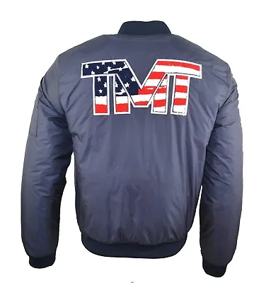 Tmt The Money Team Bomber Jacket Usa American Flag Logo Floyd Mayweather Boxing • $105.82