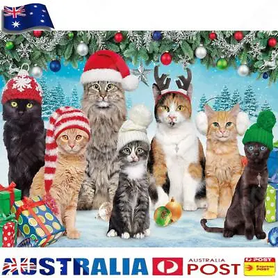 $11.19 • Buy (DE5645) DIY Diamond Painting Kit Christmas Cats Square Diamond Picture Handicra