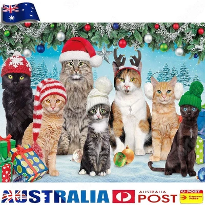 $11.19 • Buy (DE5645) DIY Diamond Painting Kit Christmas Cats Square Diamond Picture Handicra