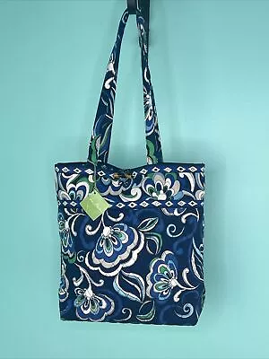 Vera Bradley Tote Shoulder Bag Purse Mediterranean Blue (Retired 2008) • $49.95