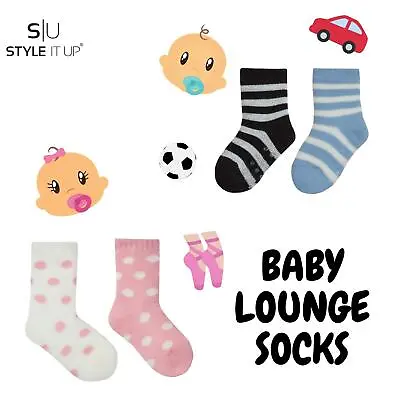 Baby Girls Boys Socks With Gripper Thermal Lounge Cosy Socks Thick Soft Socks • $8.70