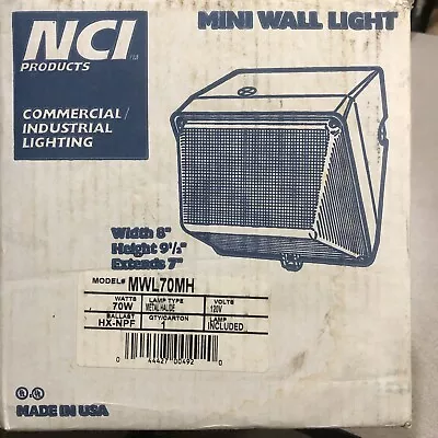 NCI Products 70 Watt Metal Halide Mini Wall Light Dark Bronze • $74.95