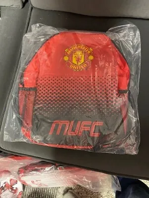 Official Manchester United FC Fade Design Red Adults Backpack Bag Free Post  • £18.99