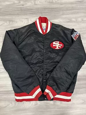 Authentic Vintage NHL 49ers Black Pro Line Starter Satin Jacket Size M • $250