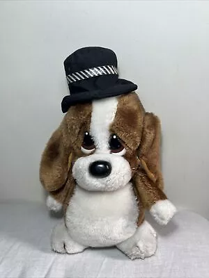 Vintage Sad Sam Toy 1985 Applause Top Hat 11” Soft Plush Toy Dog • £18.99