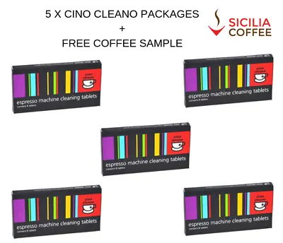 5PK Cino Cleano Breville Machine Cleaning 40 Tablets FREE SICILIA COFFEE SAMPLE • $39.90