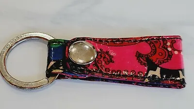 Vera Bradley Iconic Loop Keychain  - Snap Key Ring Fob Chain • $8.99