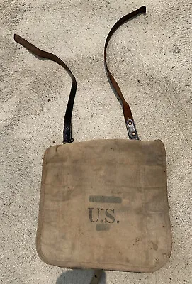 Ww2 Us Military Musette Wwii Canvas Bag Backpack Haversack. • $50
