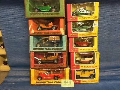 Matchbox Models Of Yesteryear. Job Lot (444) 10 X Early Boxed Cars Lesney Moy • £30