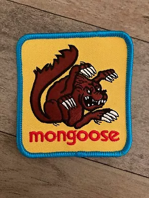 Mongoose Embroidered Sew On / Iron On Patch Vintage Old School BMX • $34