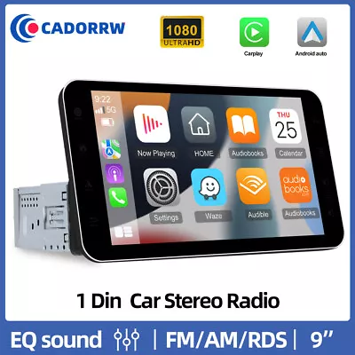 9 Inch Single DIN Car Stereo Wireless Apple CarPlay Android Auto Head Unit AUX • $199.99