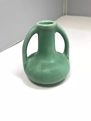 Arts & Crafts Pottery Vase Matte Green 3  Tall Hampshire? • $175