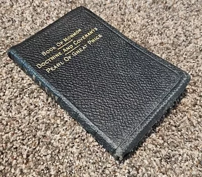 1928 Triple Combination Book Of Mormon D & C Pearl Of Great Price  LEATHER • $49
