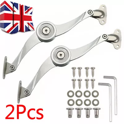 2Pc Kitchen Cupboard Cabinet Furniture Lift Up Strut Lid Flap Stay Support Hinge • £6.59