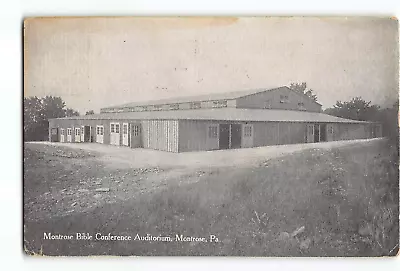 Old Vintage Postcard Of Montrose Bible Conference Auditorium Montrose PA • $2.75