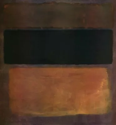 36W X40H  NUMBER 10 1963 By MARK ROTHKO - BROWN AUBURN BLACK CHOICES Of CANVAS • $310.61