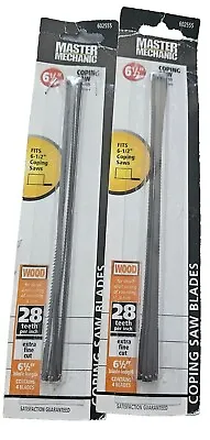 Master Mechanic 6 1/2  Coping Saw Blades For Wood Detail Cut- 4 Pack + 4 Extra  • £13.32