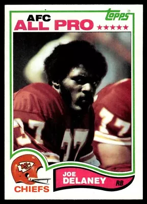 1982 Topps Joe Delaney Rookie Kansas City Chiefs #112 Set Break Most NM • $1.99