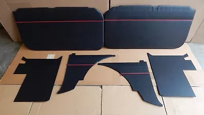 New 6 Piece Interior Panel Set With Door Panels MGB 1962-1965 Black Red Made UK • $429.95