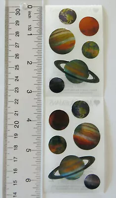 Mrs Grossman PLANETS Photoessence - 1 Strip Of Mylar Planets Stickers • $2.75