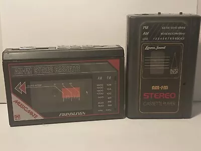 Vintage Stereo Cassette Player Lot(2) Lenoxx Sound & Sound Design Musicmate • $40