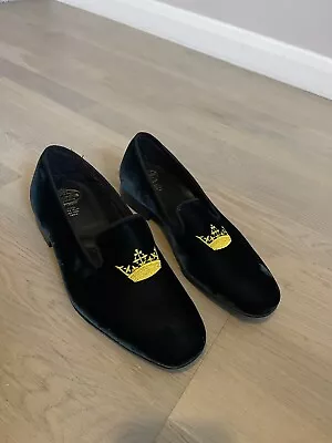 CHURCH's Velvet Men  Loafers Slip  On  Shoes  Moccasins 100% Authentic • £125