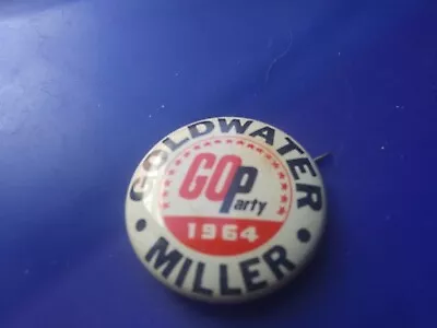 1964 Barry Goldwater Pin Back Campaign Button President Miller Gop Party • $7.99