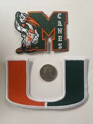 $10.99 • Buy (2) University Of Miami Hurricanes Vintage Embroidered Iron On Patches Patch Lot