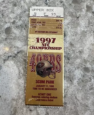 GREEN BAY PACKERS NFC CHAMP GAME 1997 TICKET STUB SAN FRANCISCO 49er/YOUNG-FAVRE • $14.99