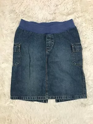 OLD NAVY MATERNITY Lightly Distressed Denim Blue Jean Miniskirt Skirt XS • £4.82