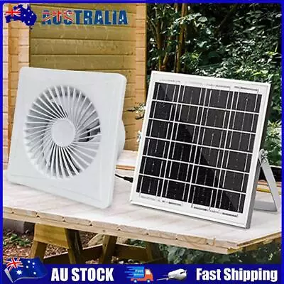 AU Solar 12V Exhaust Fan Extractor Fan For Bathroom(8 In Fan + 8W Solar Panels) • $71.65