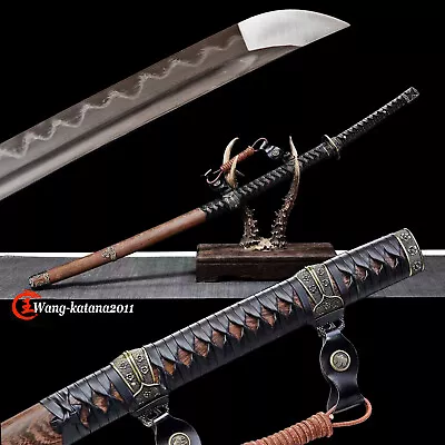 Rosewood Sharp Tachi Folded Steel Clay Tempered Japanese Samurai Katana Sword  • $155