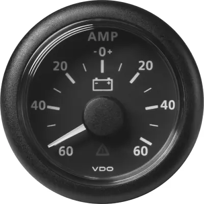 VDO Marine ViewLine Ammeter 52 Mm Gauge Black -60/+60 A • $90.52